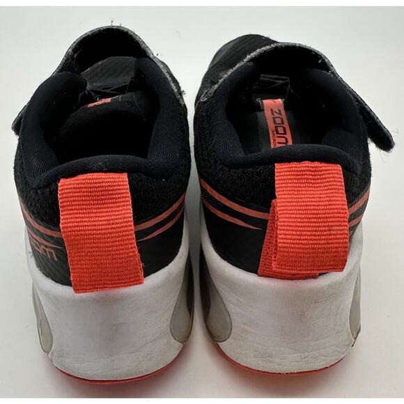 Nike Air Zoom Arcadia Black Orange Strap Running Shoes Kids Size 11.5C CK0714 - Picture 4 of 6
